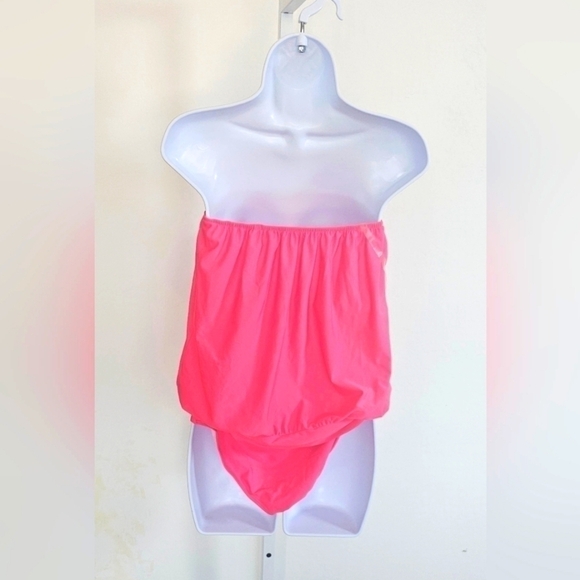 51.🆕Large Chartou Collection Stretch Strapless Pink Bandeau  Swim Suit - Picture 3 of 7